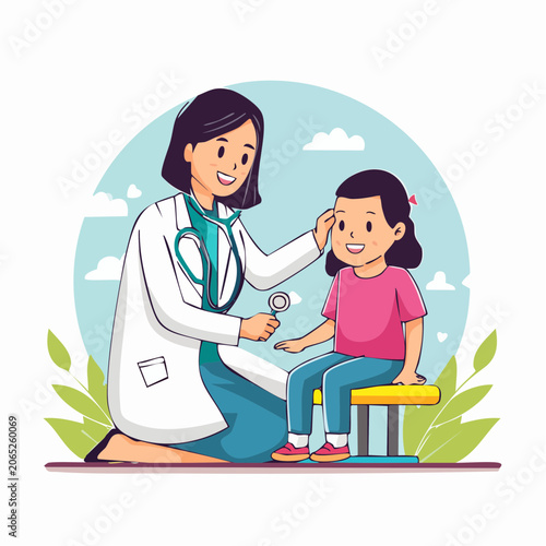 Doctor Examining Child Patient