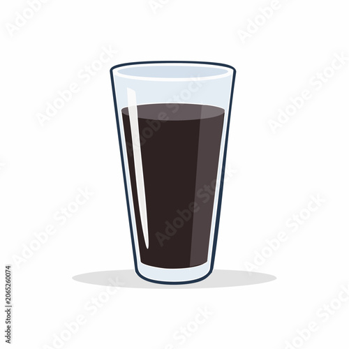 Glass of dark beverage