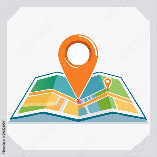Map with Location Pin