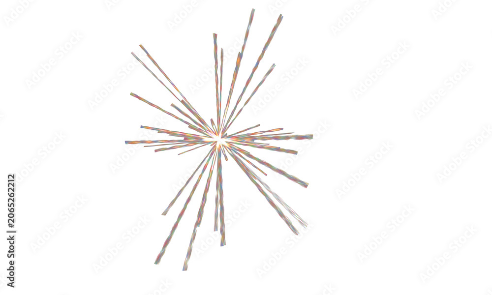 Fototapeta premium Abstract radial burst of thin lines on white background, starburst effect, dynamic energy or network connection concept.