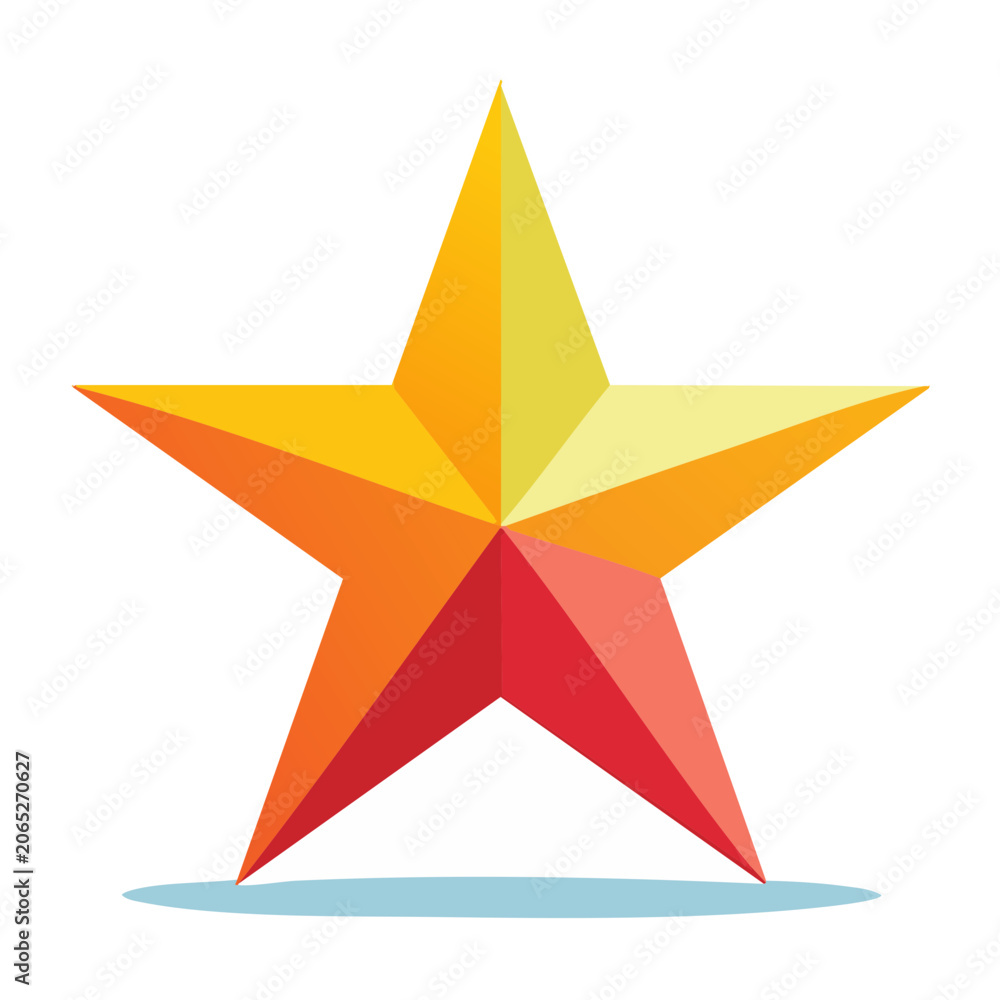 Obraz premium Colorful flat design star icon