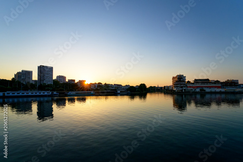 The Confluence of the Marne and the Seine at Alfortville. Île-de-France region 