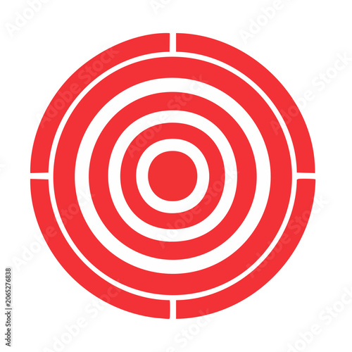 Red target icon with concentric circles