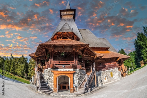 Fotografie The wooden church of the Săpânța-Peri Monastery, Maramures, Romania