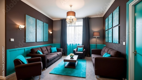 Elegant Home Dining Area with Sophisticated Lighting Fixtures