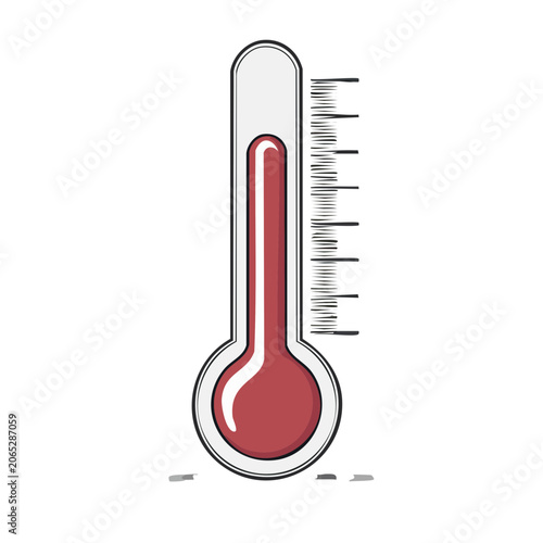Flat design thermometer illustration