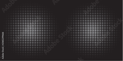 Canvastavla striking monochrome abstract texture combining white marble-like cracks with a futuristic halftone dot pattern on a deep black background