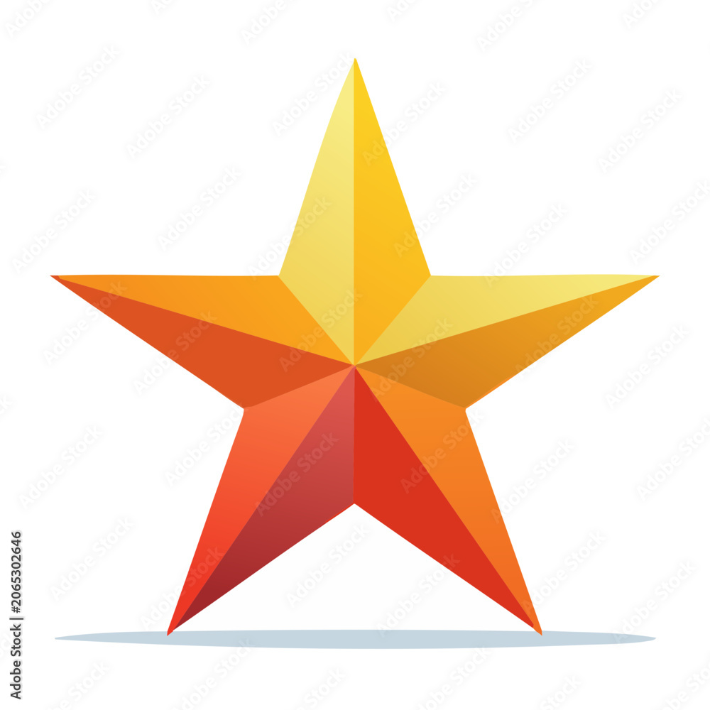 Obraz premium Colorful five-pointed star illustration