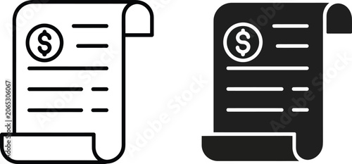 Payroll Icons Featuring Salary, Wage, and Employee Payment Symbols for Business Management