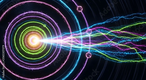 Electron Transition Energy Levels Illustration
