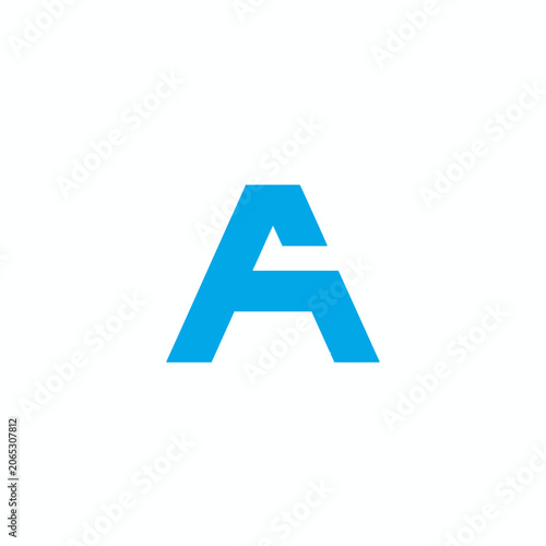 Stylized Blue Letter A Logo Design with Modern Geometric Cutout.