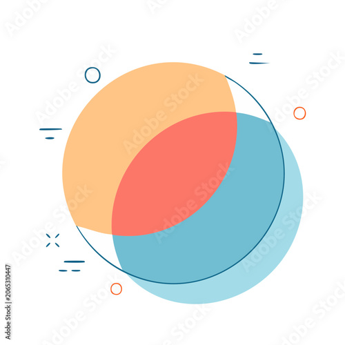 Colorful Venn Diagram with Three Overlapping Circles