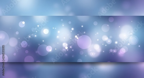 Abstract blue background with glowing light bokeh circles isolated on transparent background