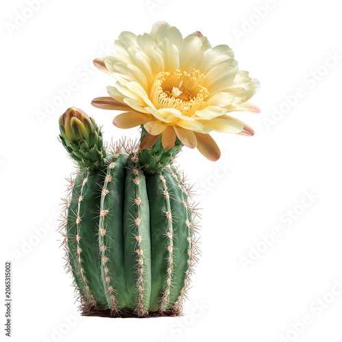 cactus flower isolated on white