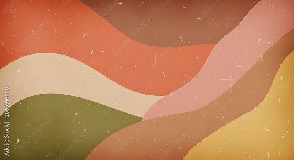 Fototapeta premium Abstract wavy lines with retro vintage texture background