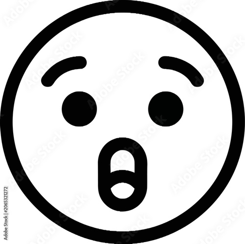 Foto Surprised Face Emoji Reaction Icon.