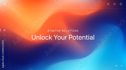Orange and Blue Modern Gradient Background