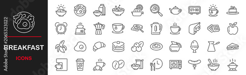 Foto Breakfast icon set
