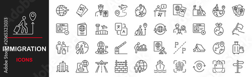 Photos Immigration icon set