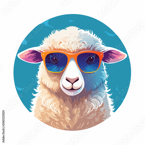 Cool Sheep Wearing Sunglasses
