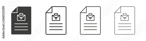 Photos Job description icon design vectors in black