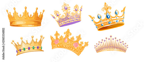 Принти на полотні Cartoon crowns