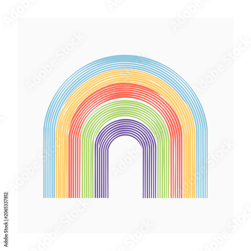 Rainbow arch vector illustration