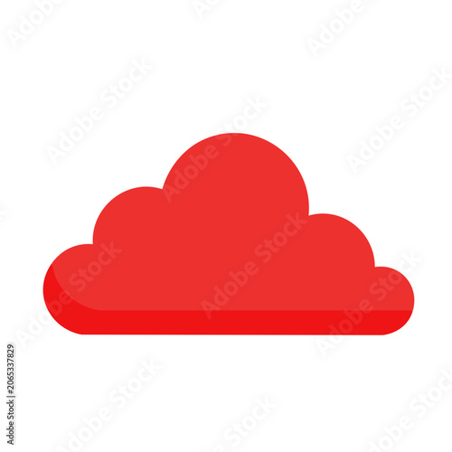 Red heart icon flat design