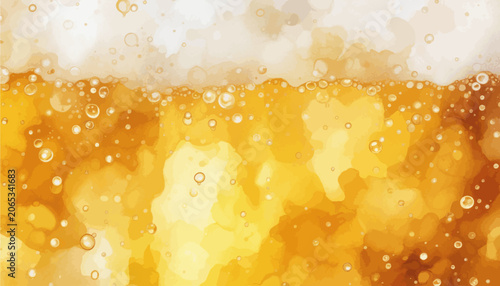 Golden Beer Foam Background