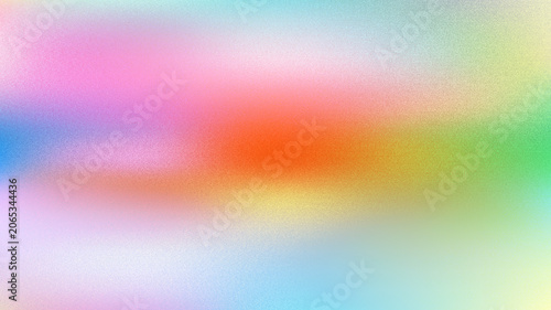 Fotografie Vibrant grainy gradient background with soft rainbow colors, abstract blurry mes