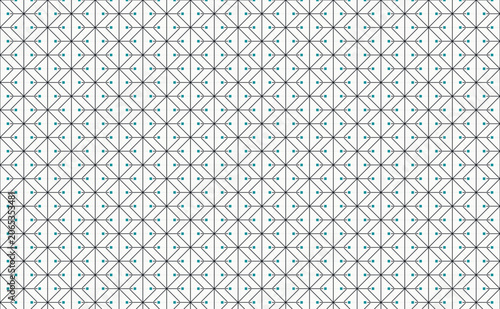 Bild auf Leinwand Geometric hexagonal grid pattern crosshatch graphpaper - seamless vector backgro