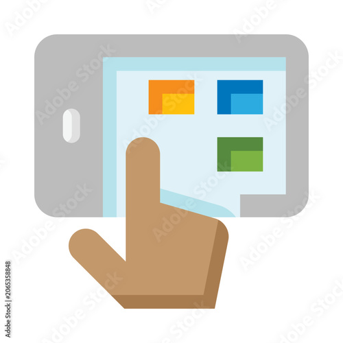 Smartphone screen touch image