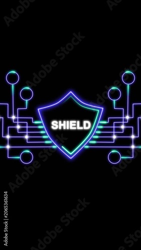 Digital Shield Security Concept Illustration