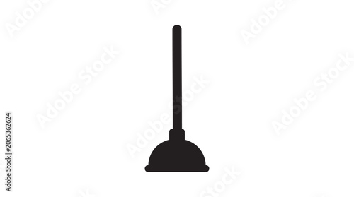 Foto Plunger Silhouette Against A White Background sink