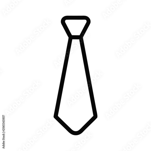 Necktie Outline Vector Icon