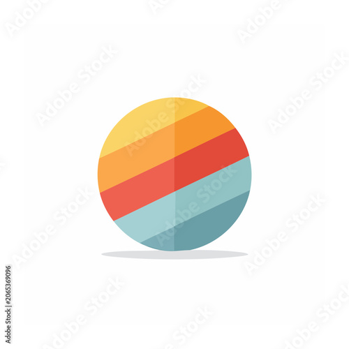 Flat design colorful pie chart icon