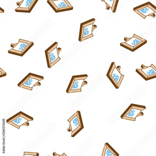 Fotografie teleprompter electronic equipment isometric seamless pattern