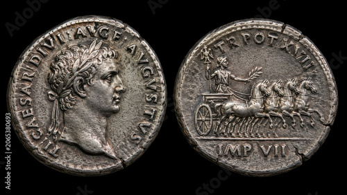 Tiberius Silver Denarii Ancient Rome
