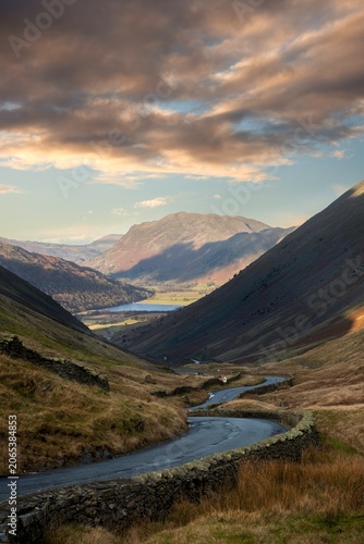 Overlooking Brothers Water from Kirkstone Pass near Ambleside, the Lake District, Cumbria, England