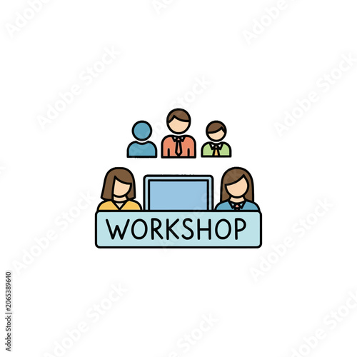 Workshop Illustration - Collaborative Learning and Skill Development in a Group Setting.