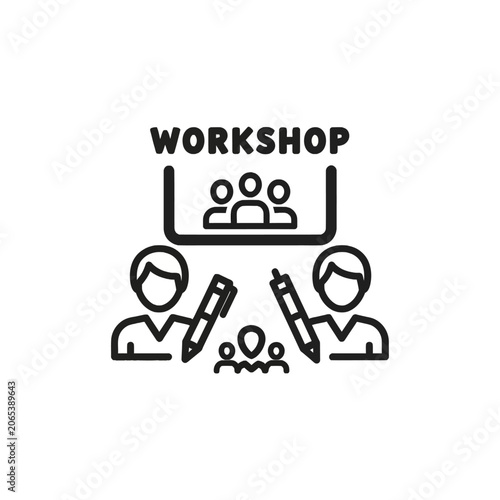 Workshop Illustration - Collaborative Learning and Skill Development in a Group Setting.