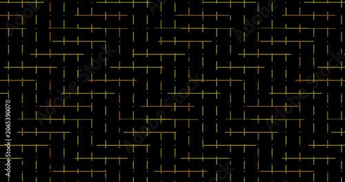 Abstract geometric pattern of glowing blue lines forming a grid on a black background, digital technological motion graphic background.