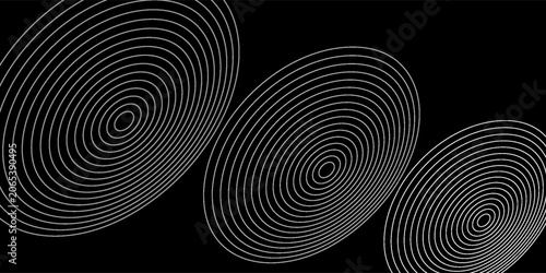 Fotografi Seamless circular lines pattern radio wave background, radio wave illustration background