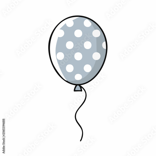 Polka Dot Balloon Illustration