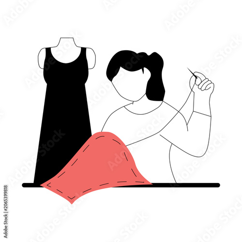 Fashion industry activity illustration for your business and many more