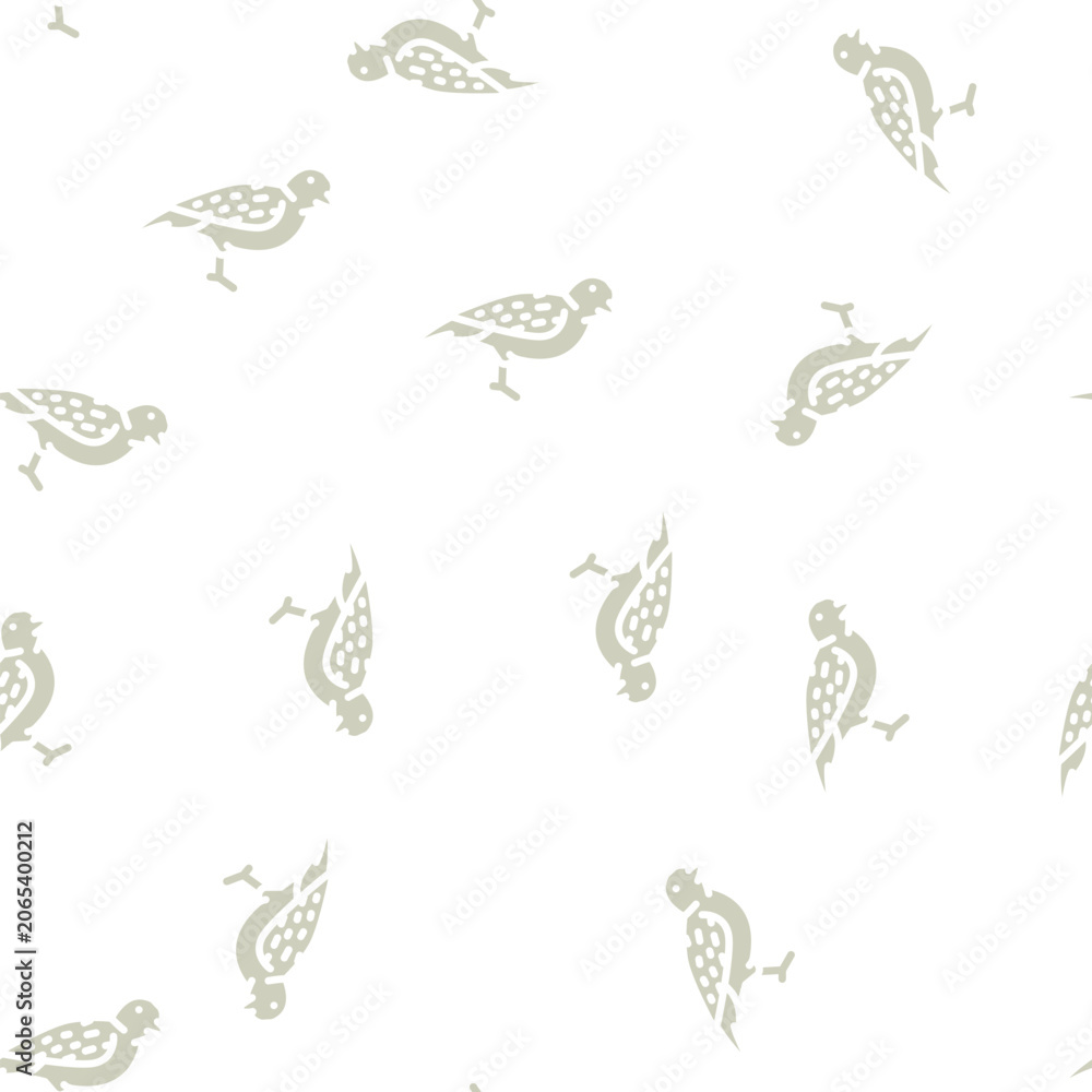 Obraz premium sparrow bird glyph vector seamless pattern. sparrow bird signthin illustration