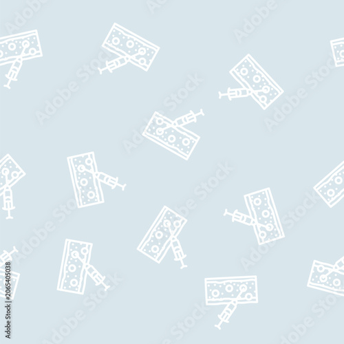 Valokuva enzyme therapy line seamless pattern enzyme therapy thin line illustration