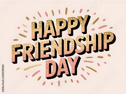 Happy Friendship Day glitter text effect