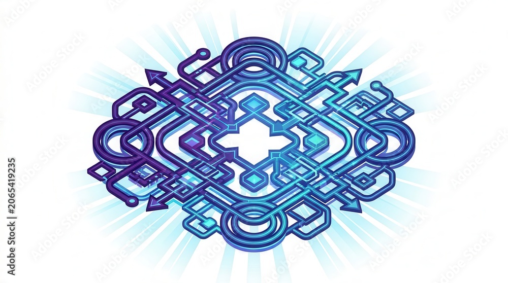 Fototapeta premium Quantum Computing: Superconducting qubit architecture enabling advanced computational experiments
