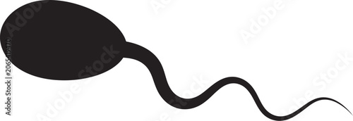Foto Spermatozoon sperm icon isolated on white background, vector illustration for fertility, reproductive health, human biology, conception and medical education concepts